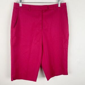 TALBOTS Fuschia Pink Flat Front Bermuda‎ Shorts - Size 8